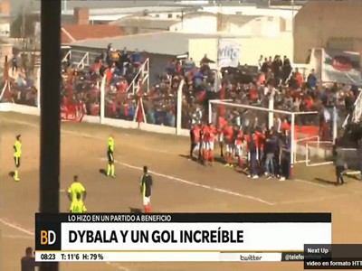 El gol imposible de Dybala en un partido a beneficio
