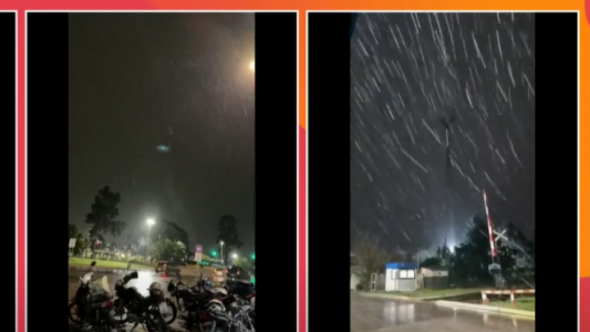 Frío y caída de agua nueve en el conurbano bonaerense