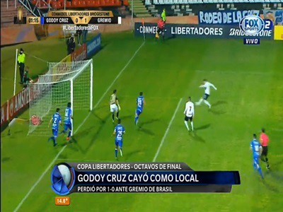 Godoy Cruz cayó como local ante el Gremio de Porto Alegre