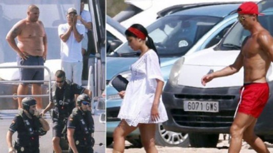 Sorpresiva visita a Cristiano Ronaldo: tres policías subieron a yate para una inspección