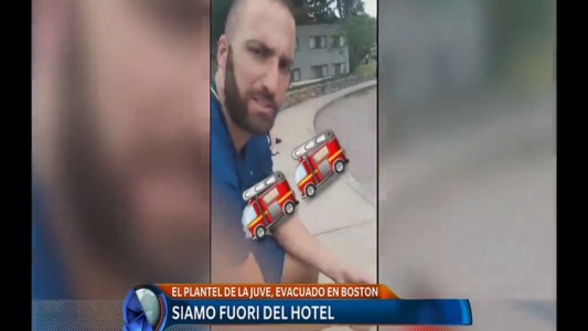 Evacuaron a Juventus del hotel y el "Pipita" se indignó