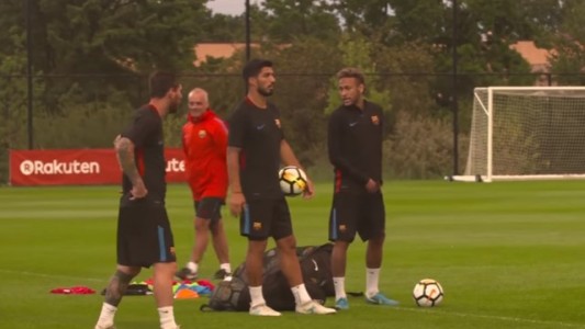 Messi, Neymar y Suárez se batieron a duelo en la cancha con un desafío muy particular