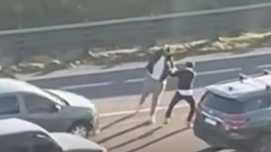 Video: la autopista Panamericana se convirtió en un ring