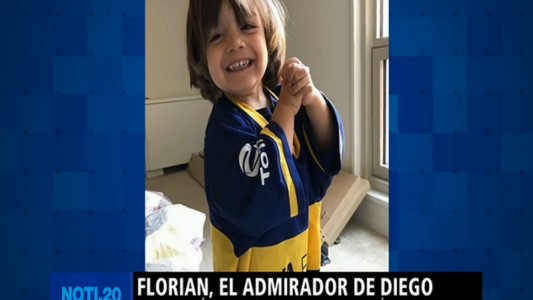 Maradona rendido a los pies de su fanático más pequeño