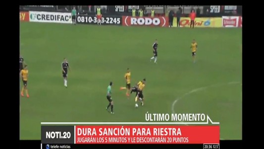 Dura sanción para Riestra