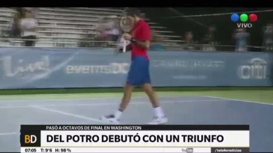 Del Potro debutó con un triunfo en el ATP de Washington