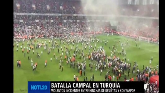 Una verdadera "batalla campal" en un partido de fútbol en Turquía