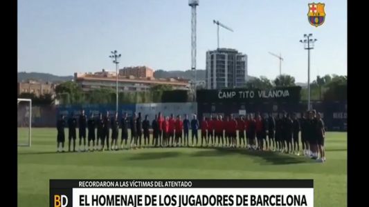 Atentado en España: el homenaje de los jugadores del Barcelona