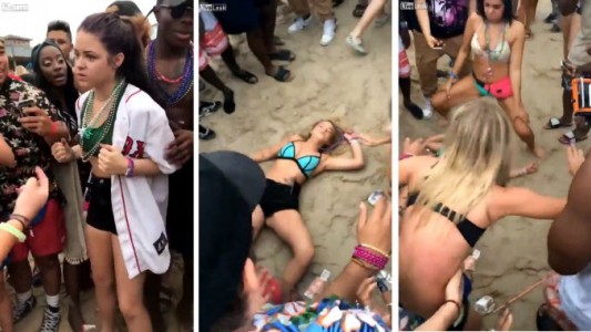 Pelea entre chicas: la noquea y otra le baila twerking en la cara