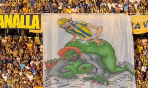 Rosario Central repudió las banderas de sus hinchas contra el “Ogro” Fabbiani