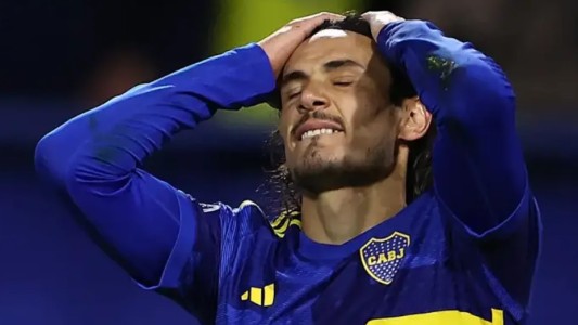 Alerta en Boca: Edinson Cavani sufrió una distensión y es duda para el partido con Central Córdoba