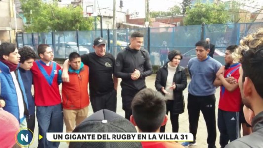Un All Black en la Villa 31: Sonny Bill Williams visitó el club que les da una oportunidad a los chicos del barrio