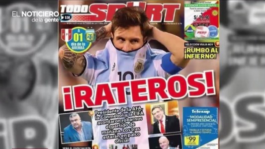 Medios peruanos denuncian arreglo a favor de la selección argentina