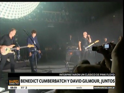 Benedict Cumberbatch y David Gilmour, juntos en el Albert Hall