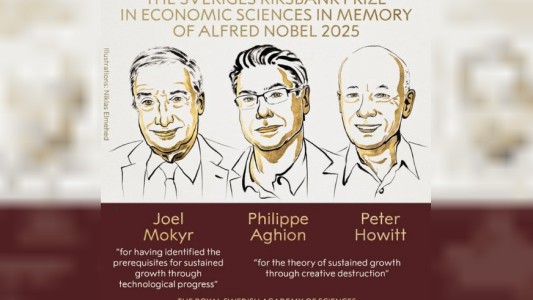 El premio Nobel de Economía 2025 fue otorgado a Joel Mokyr, Philippe Aghion y Peter Howitt