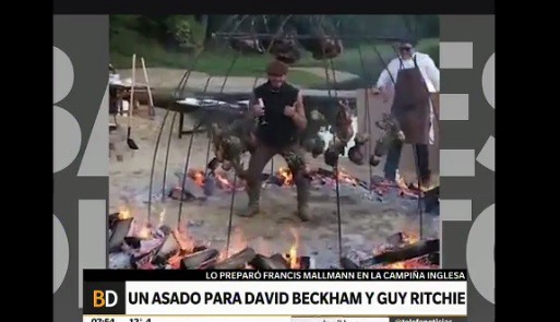 Un asado argentino para David Beckham y Guy Ritchie