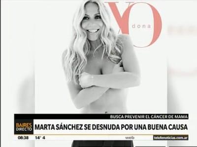 Marta Sánchez se desnudó para una campaña sobre el cáncer de mama