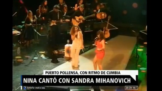 Nina cantó con Sandra Mihanovich