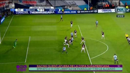 Racing empató con Libertad y quedó fuera de la Copa Sudamericana