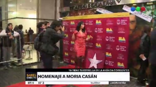 Moria Casán recibió su “Estrella de la calle Corrientes”