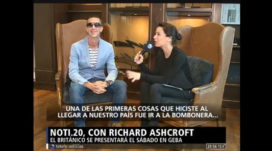 Richard Ashcroft es fanático de Boca y admira a Maradona