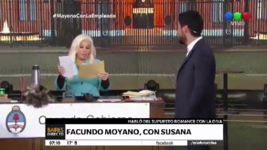 Facundo Moyano, con Susana Giménez