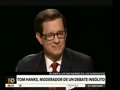 Tom Hanks, moderador de un debate insólito
