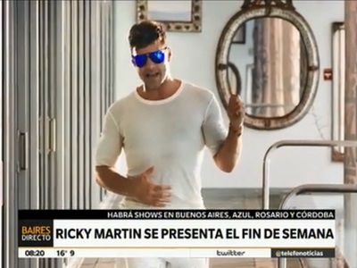 Ricky Martin comienza su gira argentina