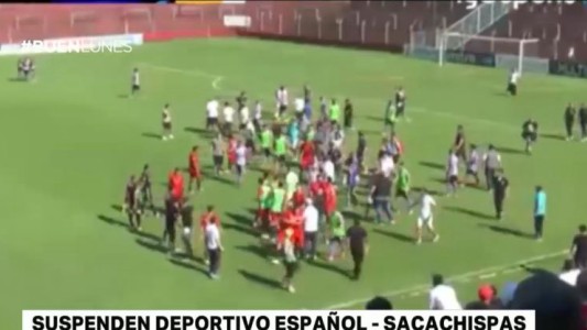 Suspendieron Deportivo Español-Sacachispas por graves incidentes
