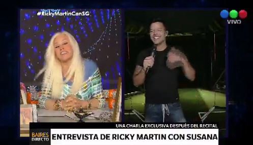 Ricky Martin habló con Susana Giménez en pleno show