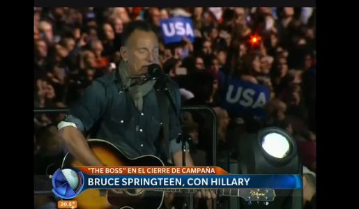 Bruce Springsteen, con Hillary Clinton