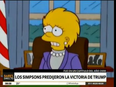 La predicción de los Simpson: Trump presidente y EEUU en quiebra