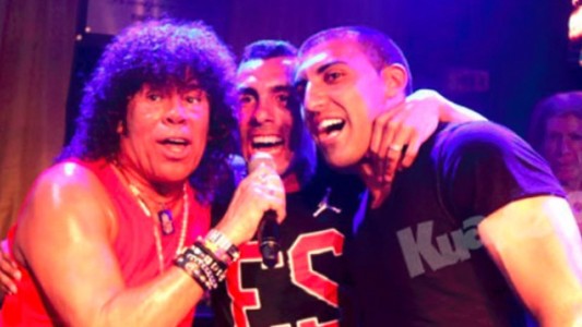 Tevez y Wanchope, juntos en un show de la Mona Jiménez