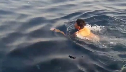 El viral que indigna: dos pescadores hicieron surf sobre un tiburón ballena
