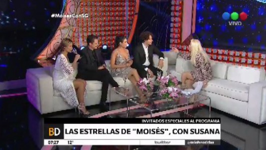 Las estrellas de "Moisés" visitaron a Susana Giménez