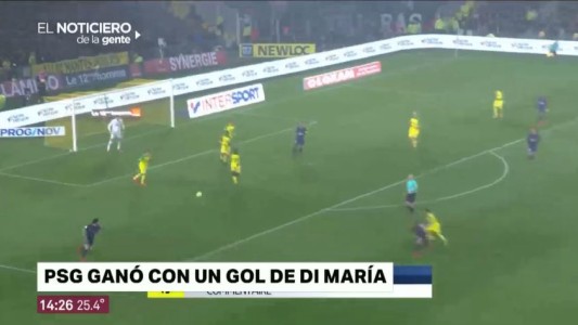 PSG ganó con un gol de Di María