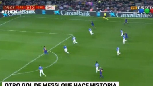 Messi fue el autor del gol 4000 del Barcelona en el Camp Nou