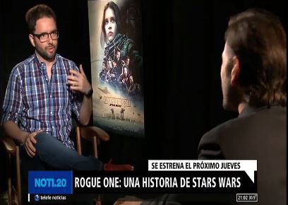 Telefe Noticias, con los protagonistas de "Rogue One"