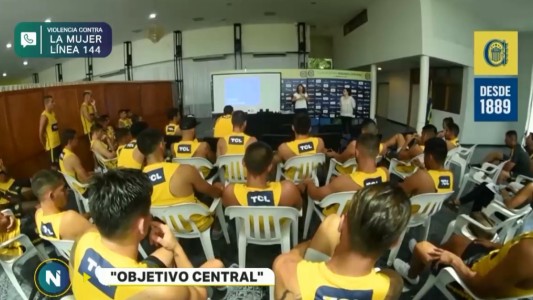 Tras la agresión de Tobio a una mujer, el plantel de Rosario Central participó de una charla de violencia de género