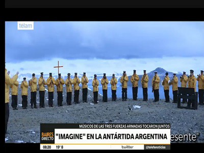 Concierto por la paz en la Antártida