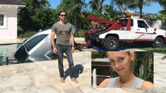 Cortó con su novia y ella por venganza le tiró el auto en la pileta