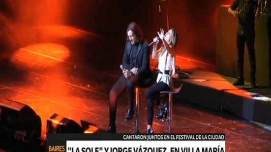 "La Sole" y Jorge Vázquez en el Festival de Peñas de Villa María