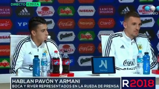 Armani y Pavón coincidieron: quieren un Boca-River en la Libertadores