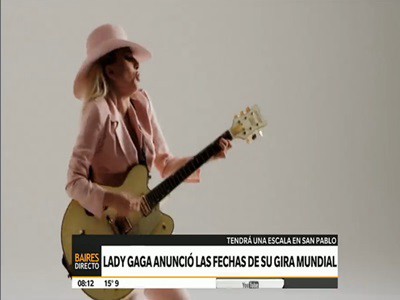 Lady Gaga anunció las fechas de su gira mundial