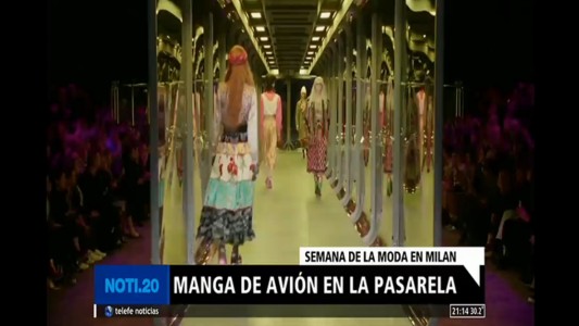 Manga de avión en la pasarela
