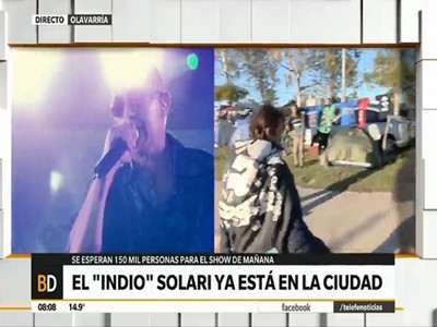 Olavarría se prepara para el recital del Indio
