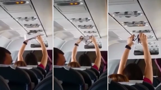 Ponete cómoda: una mujer se puso a secar su ropa interior con la ventilación del avión