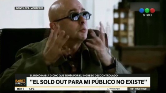 El Indio Solari en "Tsunami": "El sold out para mi público no existe"