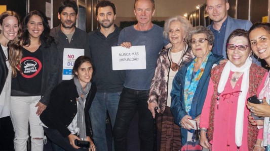 Sting, con Abuelas de Plaza de Mayo