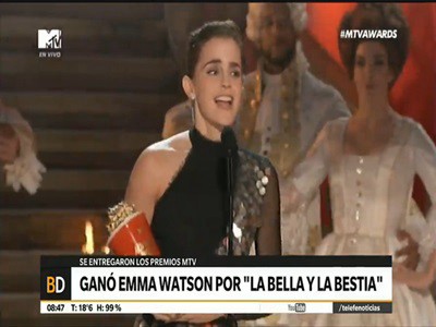 MTV Awards: ganó Emma Watson por "La bella y la bestia"